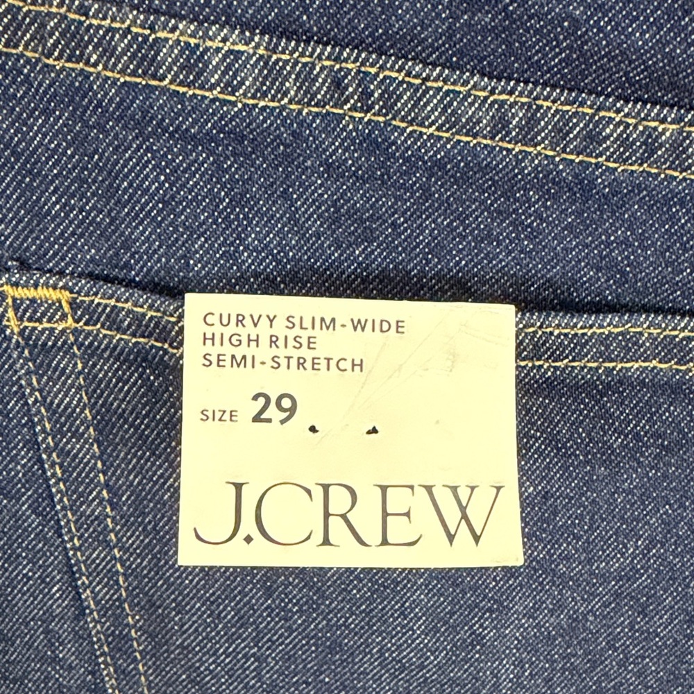 J.CREW Semi-Stretch High Rise Curvy Slim Wide,Size 29 - Picture 5 of 17